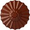 Ekena Millwork Shakuras Ceiling Medallion (Fits Canopies up to 1 3/8"), Hand-Painted Firebrick, 9"OD x 1 3/8"P CM09SHFIF - alternate 1